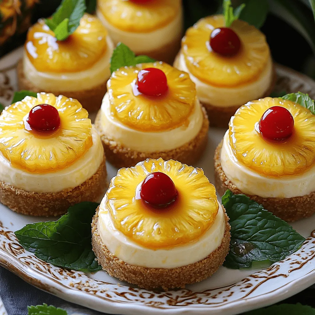 Easy Mini Pineapple Upside-Down Cheesecakes Delight