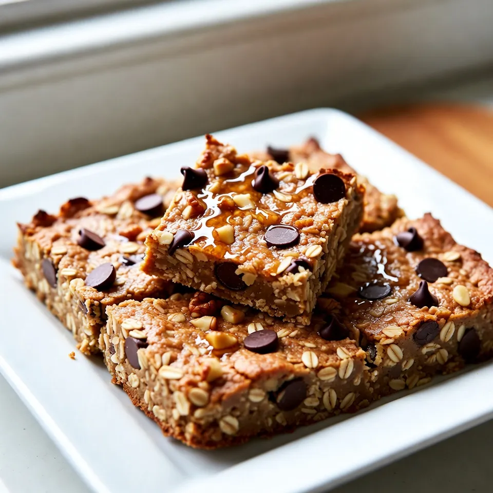 Peanut Butter Oatmeal Breakfast Bars Energizing Snack