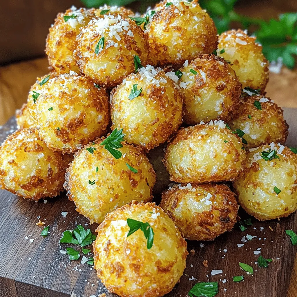 Crispy Parmesan Garlic Potato Balls Irresistible Snack