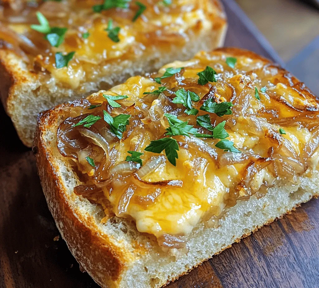 In the realm of culinary delights, few creations can match the charm and flavor of French Onion Garlic Bread. This delectable recipe brings together the sumptuous sweetness of caramelized onions and the robust zest of garlic, all layered on a crusty slice of French bread. It serves as the perfect accompaniment to a wide array of meals, whether you are enjoying a cozy family dinner, hosting a lively gathering, or simply indulging in a comforting snack.