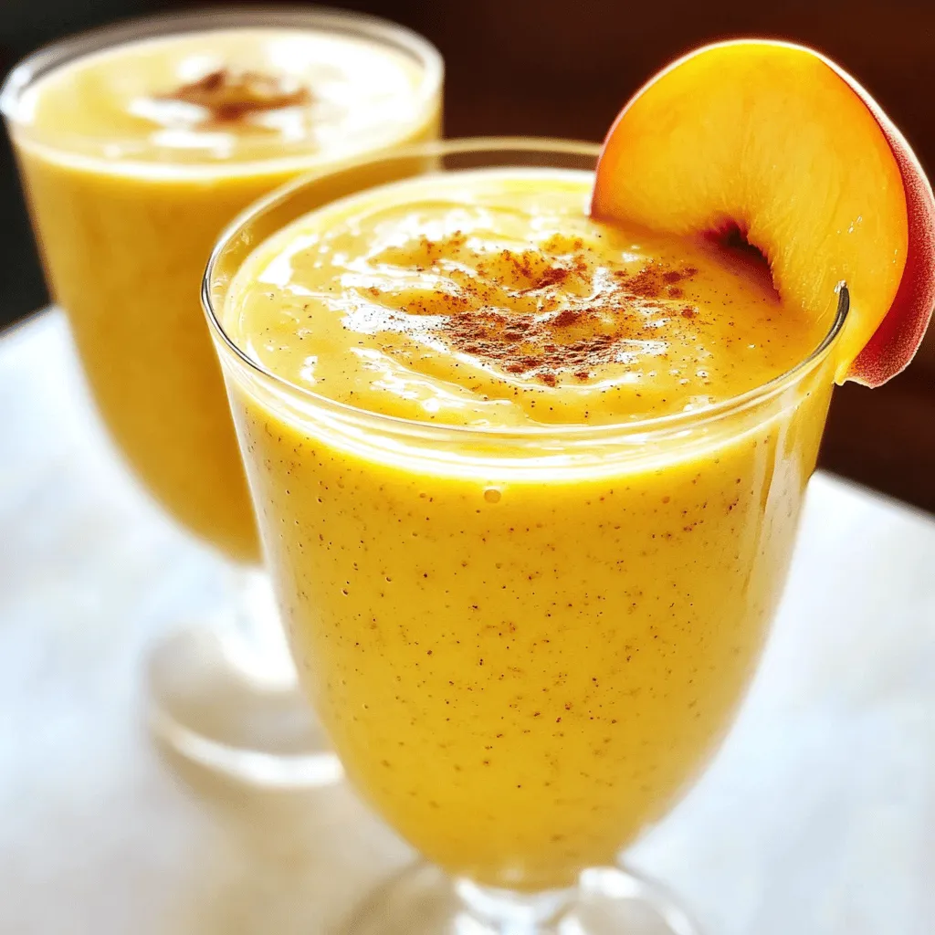 Ginger Peach Smoothie Flavorful and Refreshing Drink