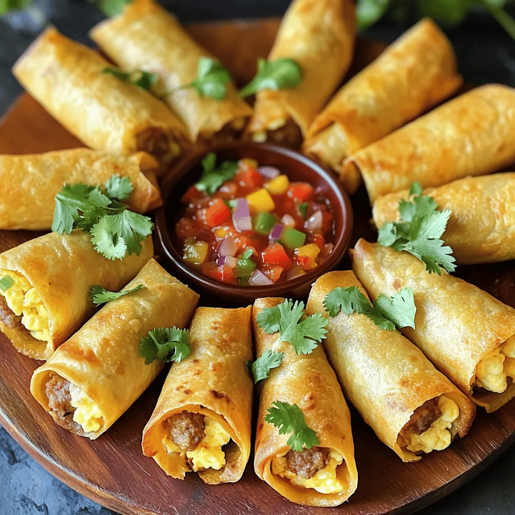 Air fryer breakfast taquitos are small, rolled tortillas filled with tasty ingredients. They are quick to make and cook fast. You can enjoy them for breakfast or as a snack. These taquitos are a twist on the classic breakfast burrito. The air fryer gives them a crispy texture without much oil.
