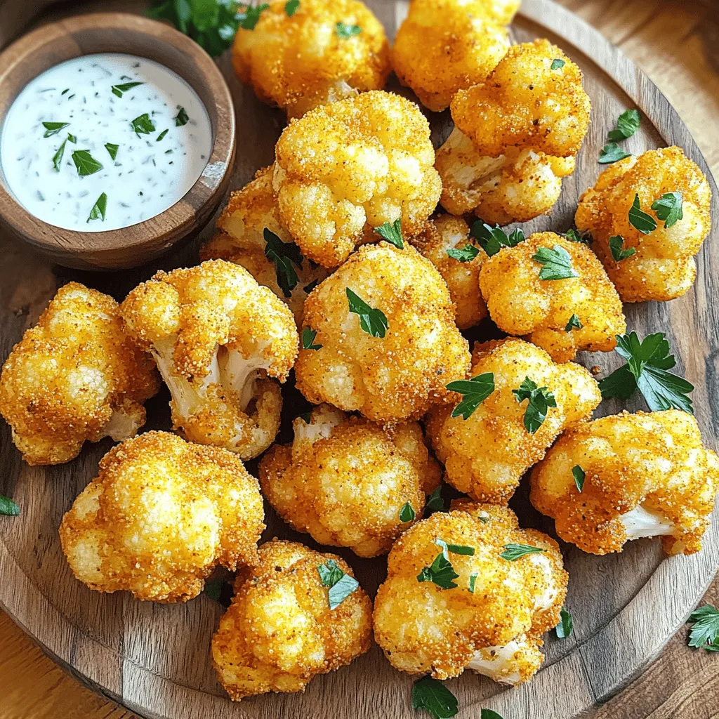 Air Fryer Spicy Ranch Cauliflower Bites Tasty Treat