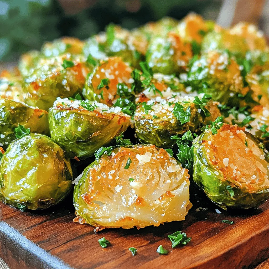 Air Fryer Crispy Garlic Parmesan Brussels Sprouts Recipe