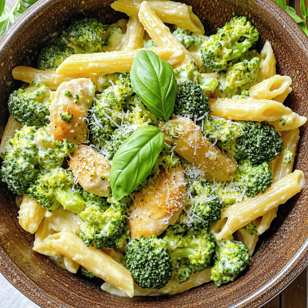Creamy Broccoli Chicken Penne Easy Dinner Recipe