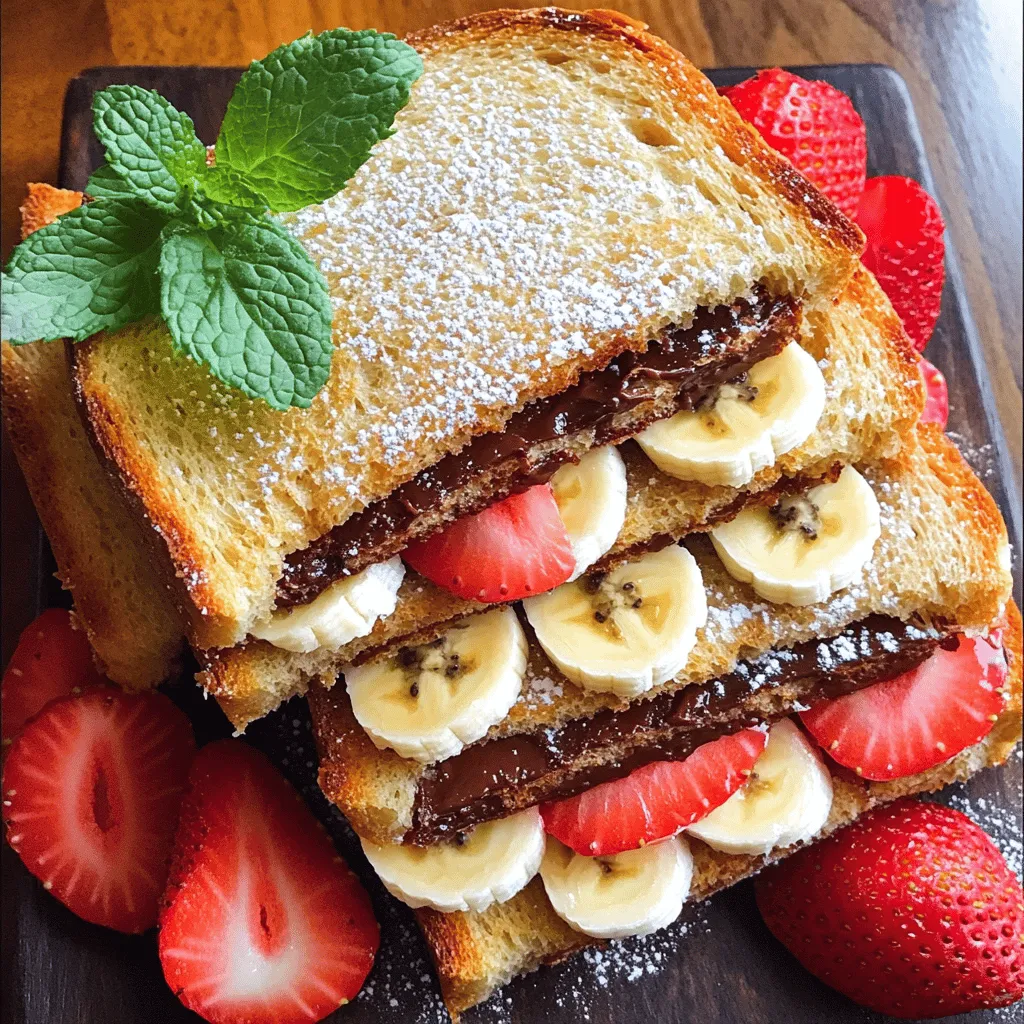 Irresistible Banana Nutella With Strawberry Delight
