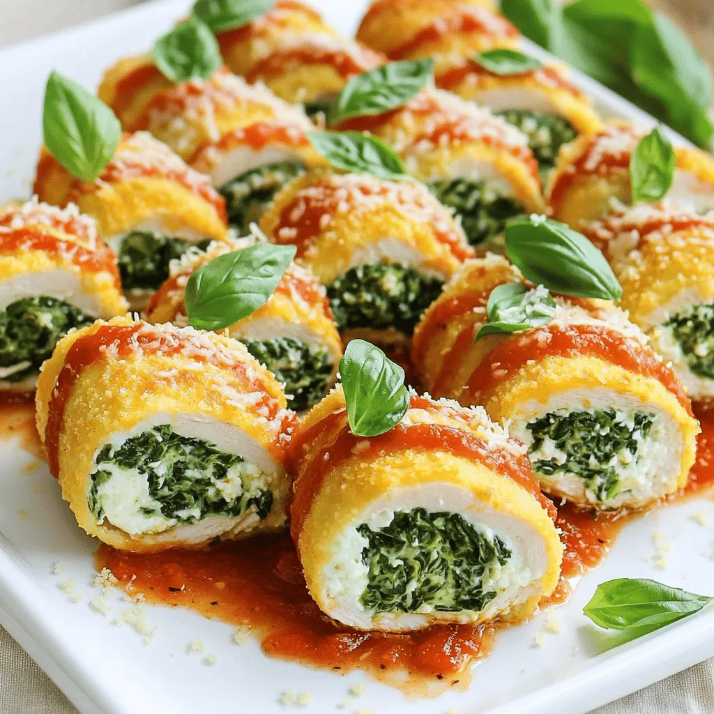 Spinach Stuffed Chicken Roll-Ups Tasty and Easy Meal