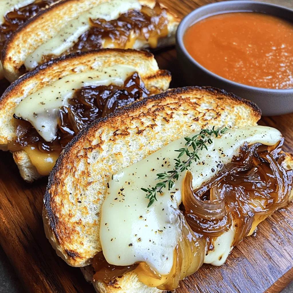 French Onion Grilled Cheese Sandwich Tasty Comfort Dish