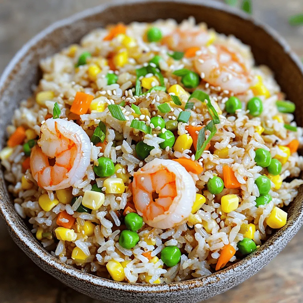 Chinese Style Shrimp Fried Rice Tasty Dinner Delight