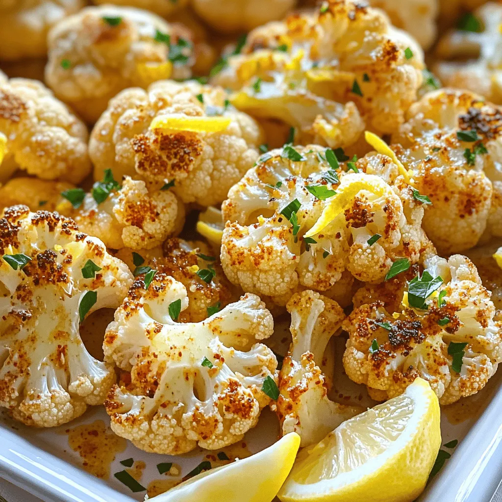 Lemon Garlic Roasted Cauliflower Flavorful Side Dish