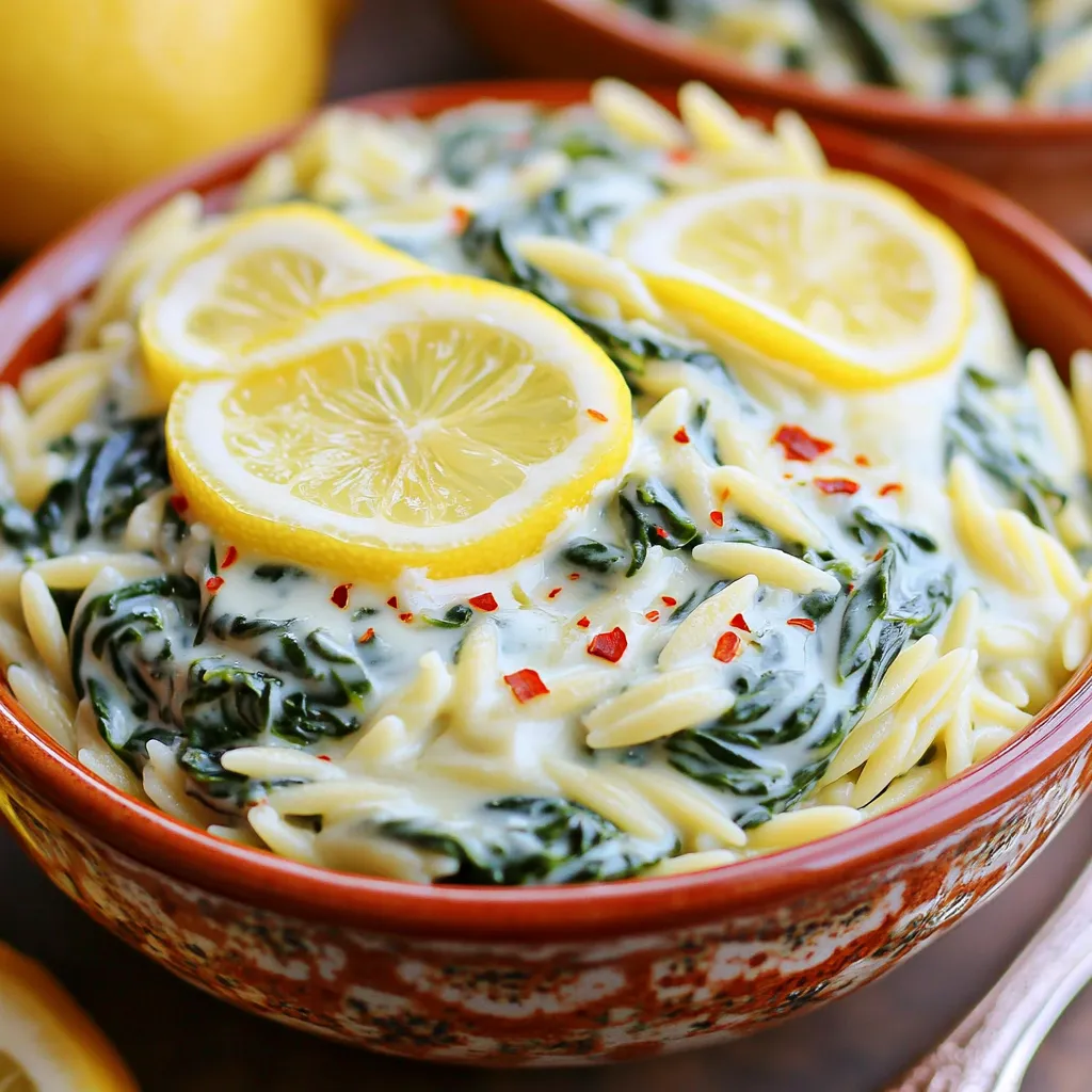 Creamy Spinach Parmesan Orzo Simple and Tasty Recipe