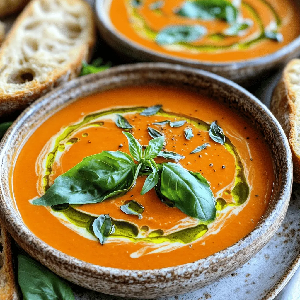 Creamy Tomato Basil Soup Savory and Simple Recipe