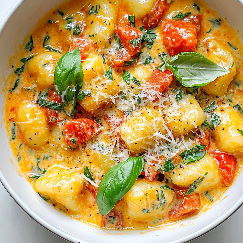 One-Pot Creamy Tomato Basil Gnocchi Easy Delight