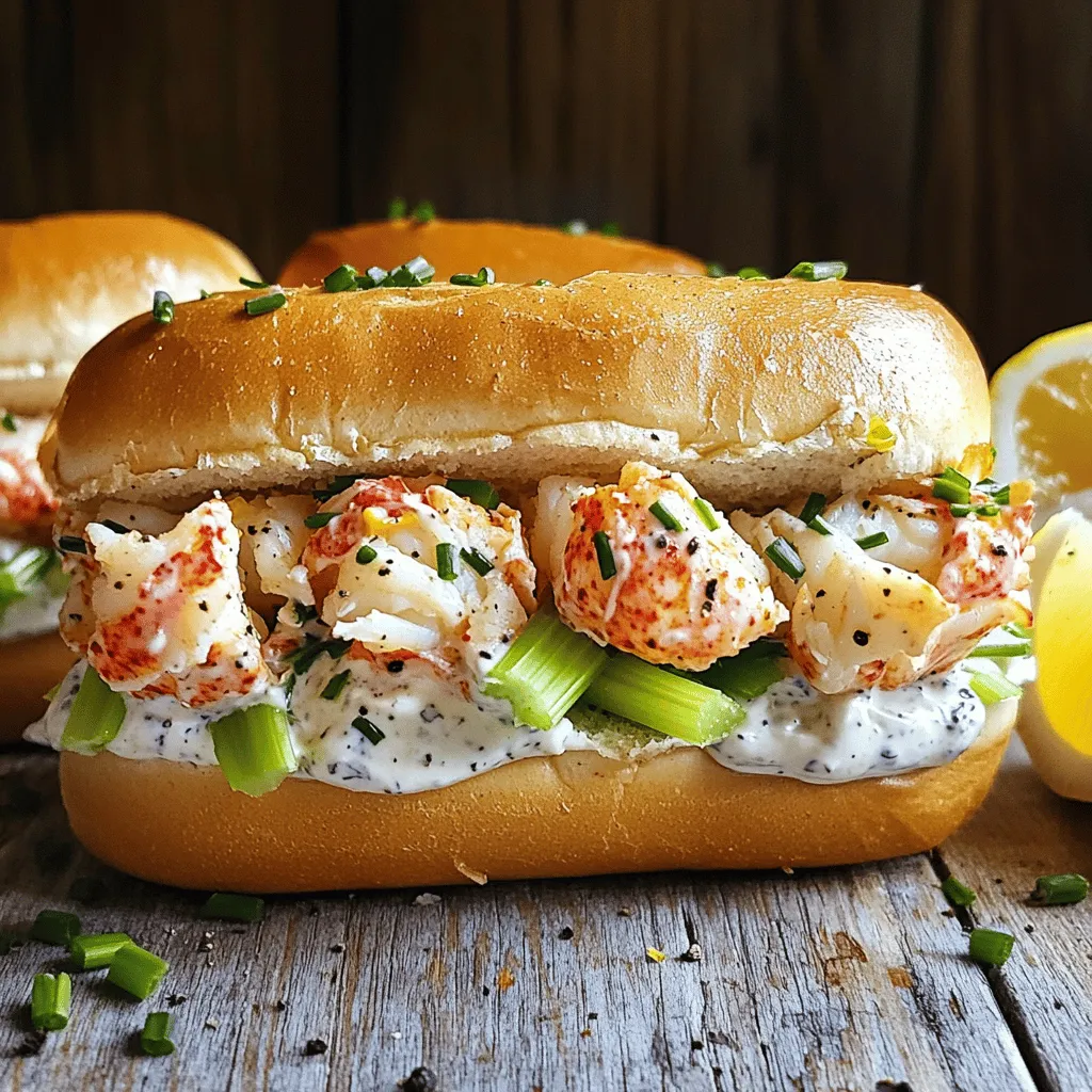 To make a great lobster roll, you need a few key ingredients. Here’s what you will need: - 2 cups cooked lobster meat, chopped - 1/4 cup mayonnaise - 2 tablespoons plain Greek yogurt - 1 tablespoon Dijon mustard - 1 tablespoon lemon juice - 1 celery stalk, finely diced - 1 tablespoon fresh chives, chopped - Salt and black pepper to taste - 4 split-top New England style hot dog buns - 2 tablespoons unsalted butter, softened - 1 cup shredded lettuce (optional) - Lemon wedges for serving