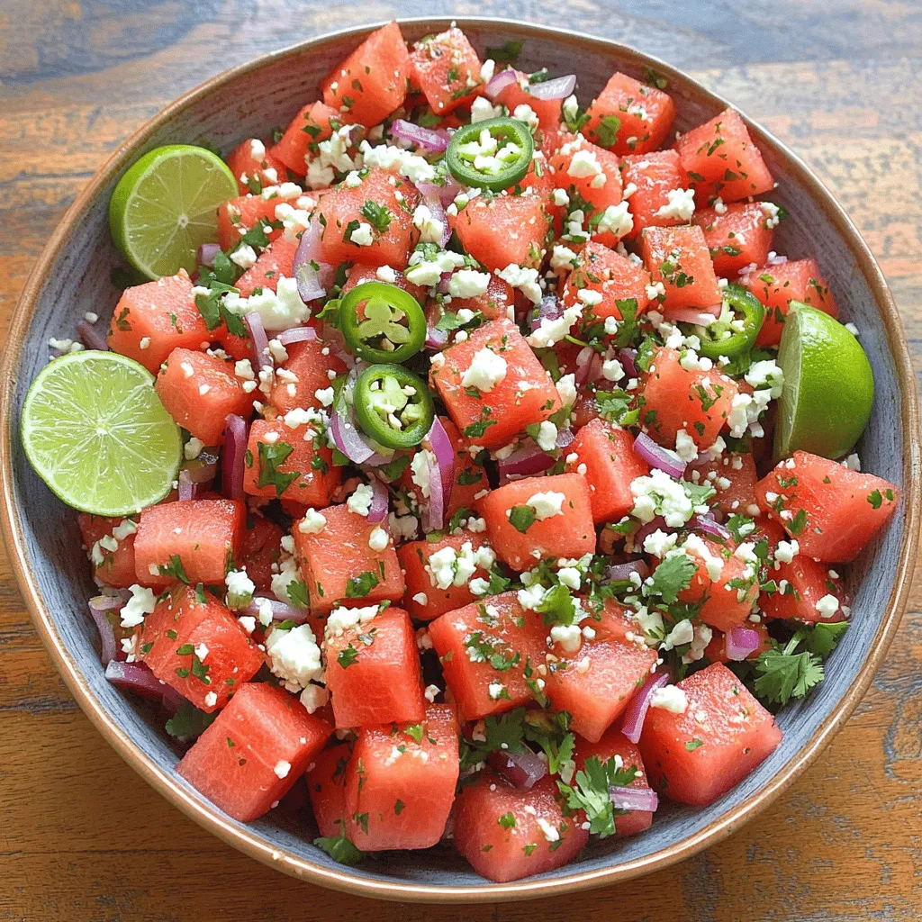 Chili Lime Watermelon Salad Fresh and Flavorful Dish