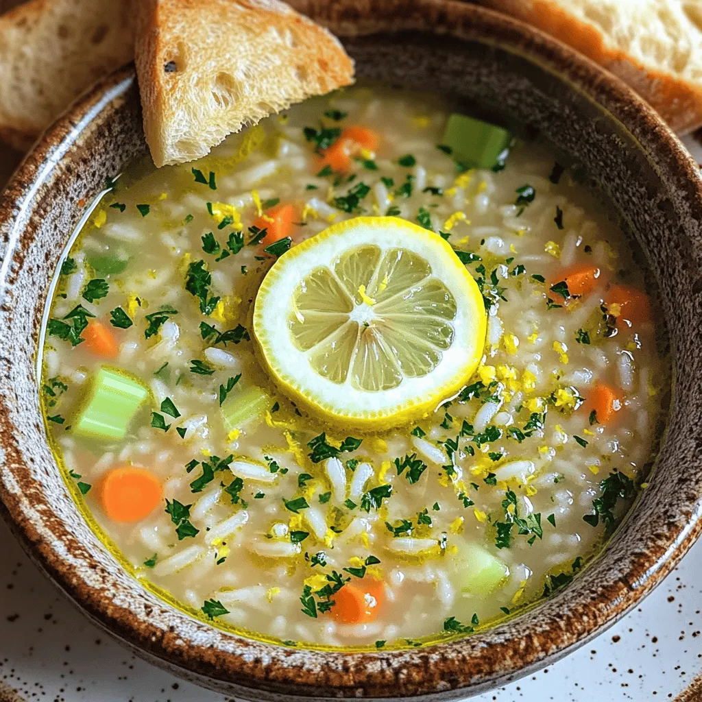 Lemon Rice Soup Nourishing and Flavorful Delight