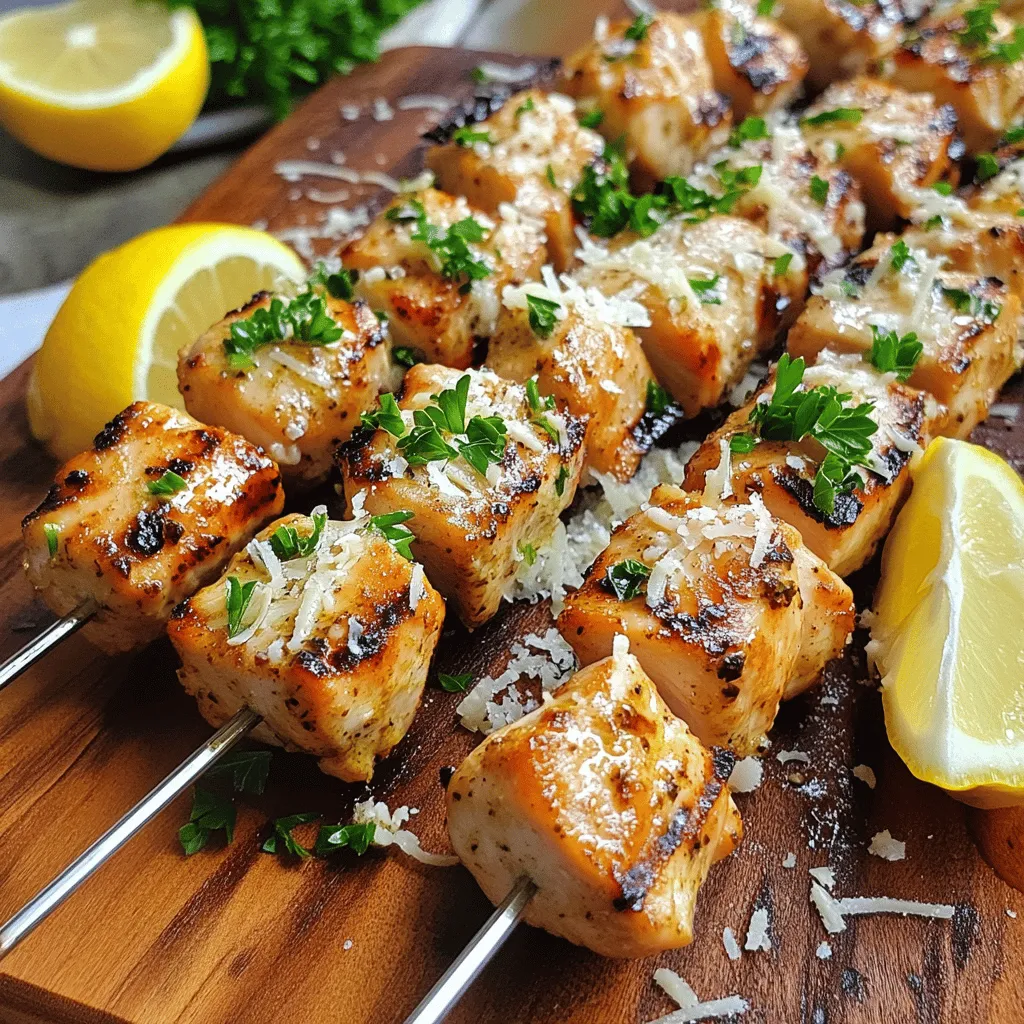 Garlic Parmesan Chicken Skewers Flavorful Grill Delight