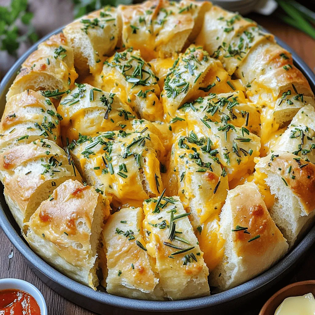 Cheddar Herb Pull Apart Bread Soft and Flavorful Treat