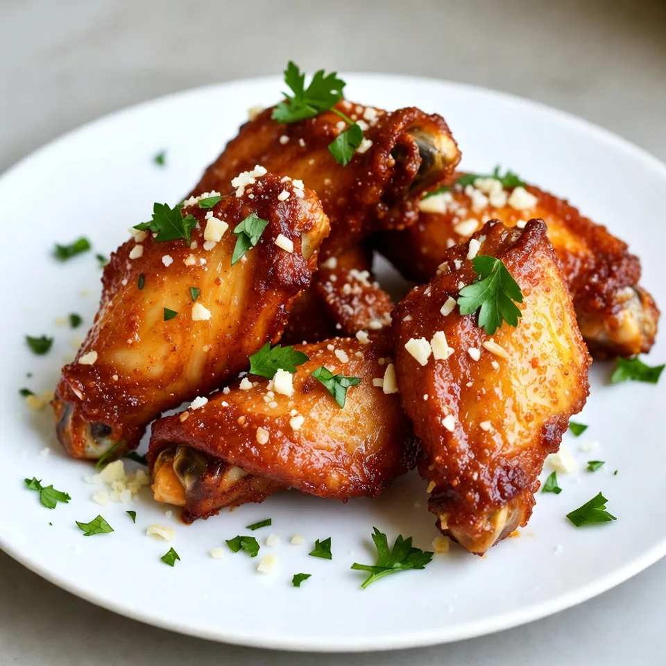 Garlic Parmesan Air Fryer Wings Crispy and Savory Snack