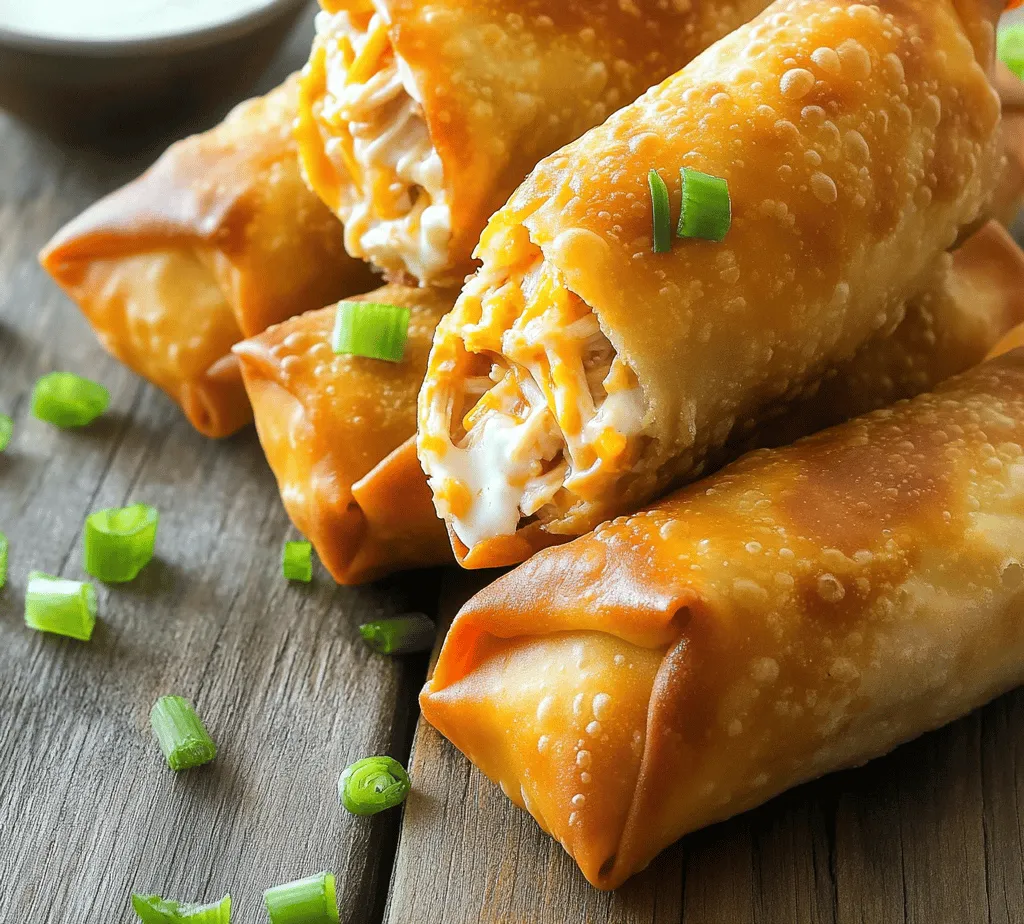 Buffalo Chicken Egg Rolls have quickly become a favorite appetizer for gatherings and cozy nights in. This delightful fusion marries the bold, spicy flavors of classic Buffalo chicken with the satisfying, crispy texture of egg rolls. Whether served at a game day party or as a tantalizing snack while binge-watching your favorite series, these egg rolls are sure to impress your guests and tantalize your taste buds.