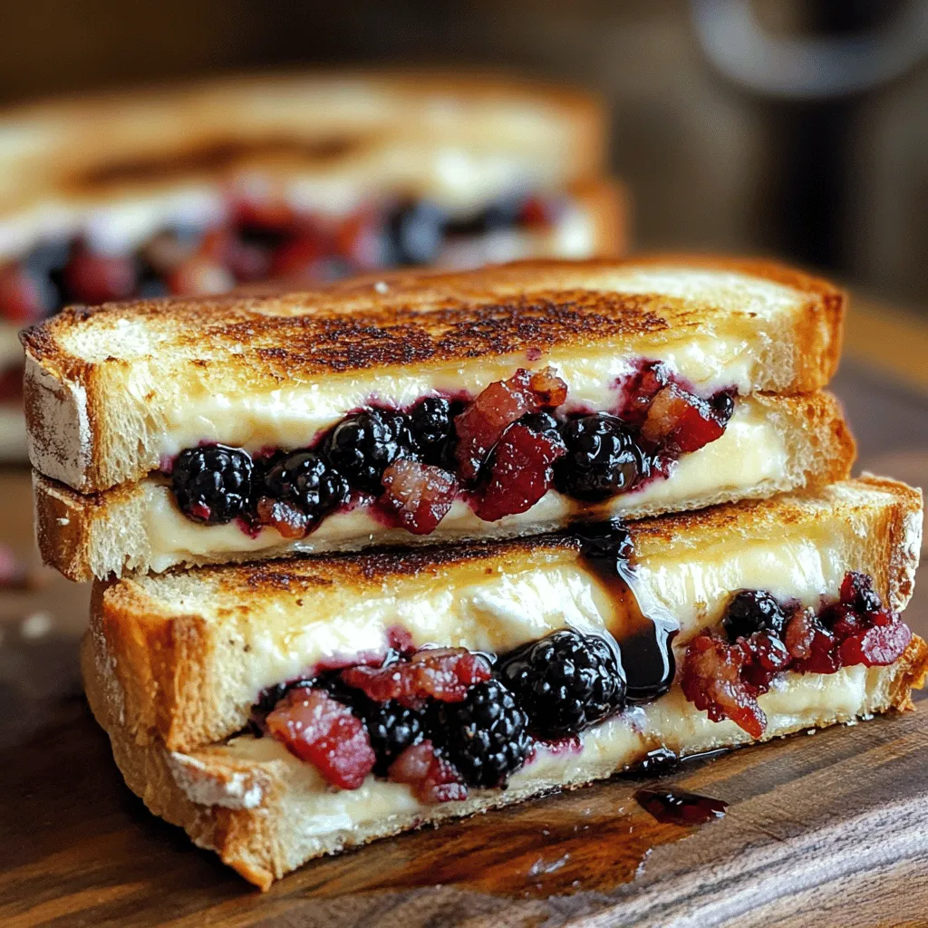 Brie, Bacon &#038; Blackberry Grilled Cheese Delight