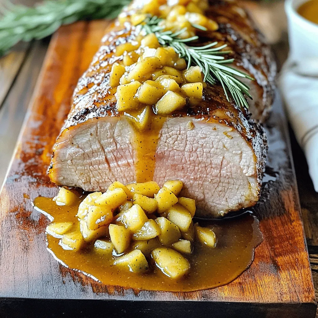 Rosemary Roasted Pork with Maple Apple Sauce Delight