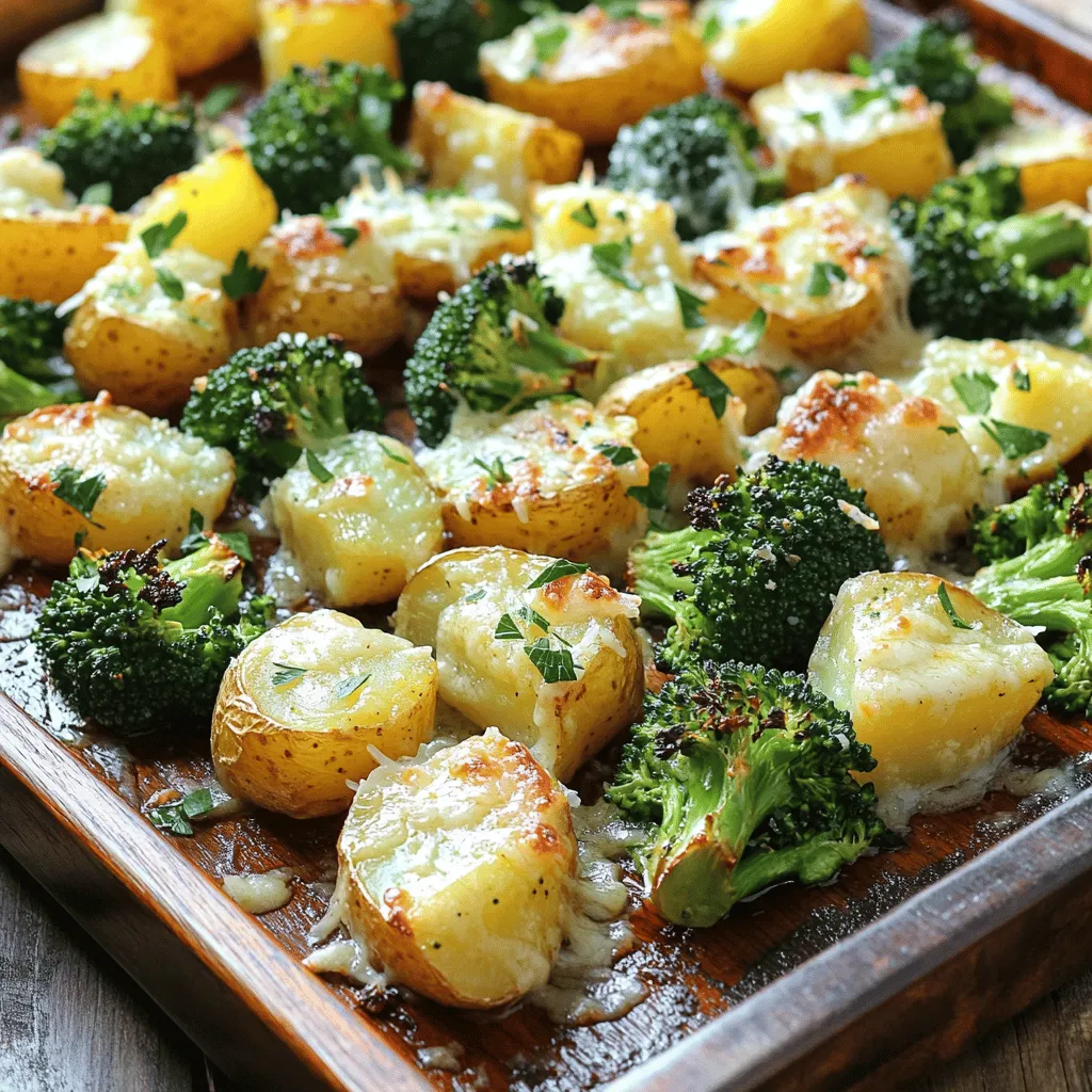 Roasted Parmesan Potatoes and Broccoli Delight