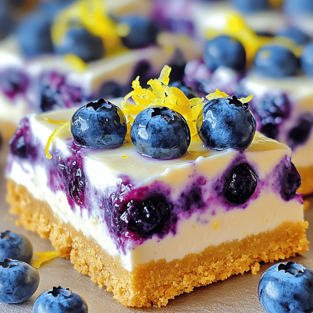 Blueberry Lemon Cheesecake Bars Perfectly Tangy Treat