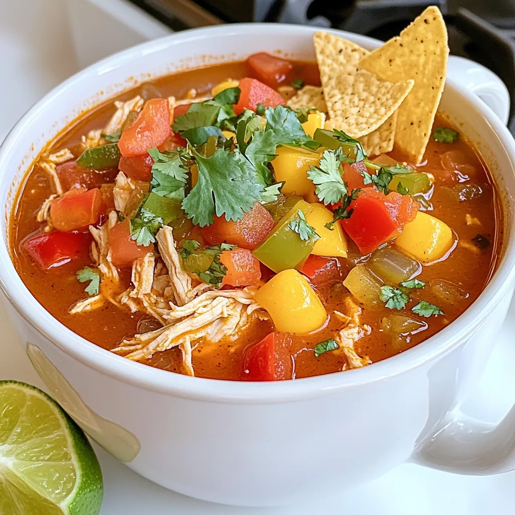 Delicious Chicken Tortilla Soup Slow Cooker Recipe