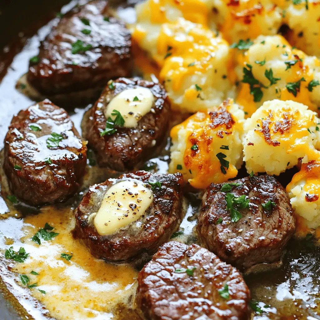 For garlic butter steak bites and crispy cheddar smashed potatoes, you need simple but tasty ingredients.