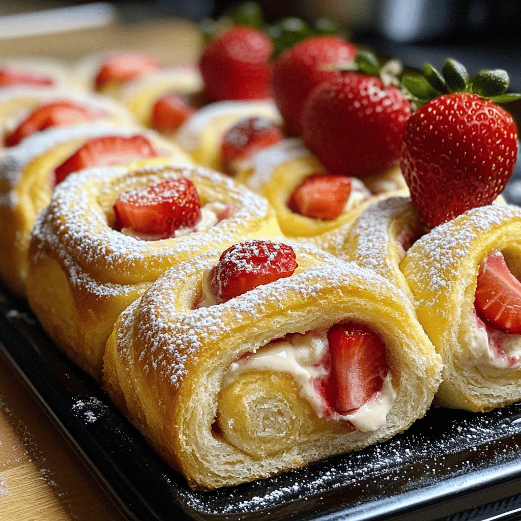 To make strawberry cheesecake sweet rolls, you need simple ingredients. Here’s a list of what you will need: