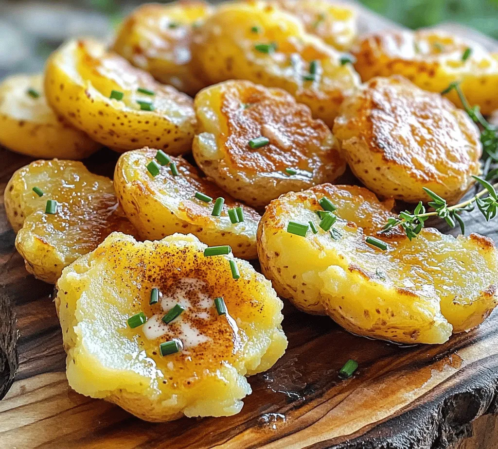 The beauty of Cowboy Butter Smashed Potatoes lies not only in their taste but also in their texture. The baby gold potatoes, boiled until fork-tender and then gently smashed, create a delightful contrast between crispy edges and a soft, buttery interior. Each bite is a harmonious balance of creaminess and crunch, enhanced further by the flavorful Cowboy Butter that coats them.