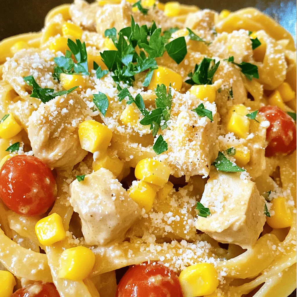 The joy of making creamy chicken pasta lies in its simple yet flavorful ingredients. This dish uses a few main components that create a rich and satisfying meal.