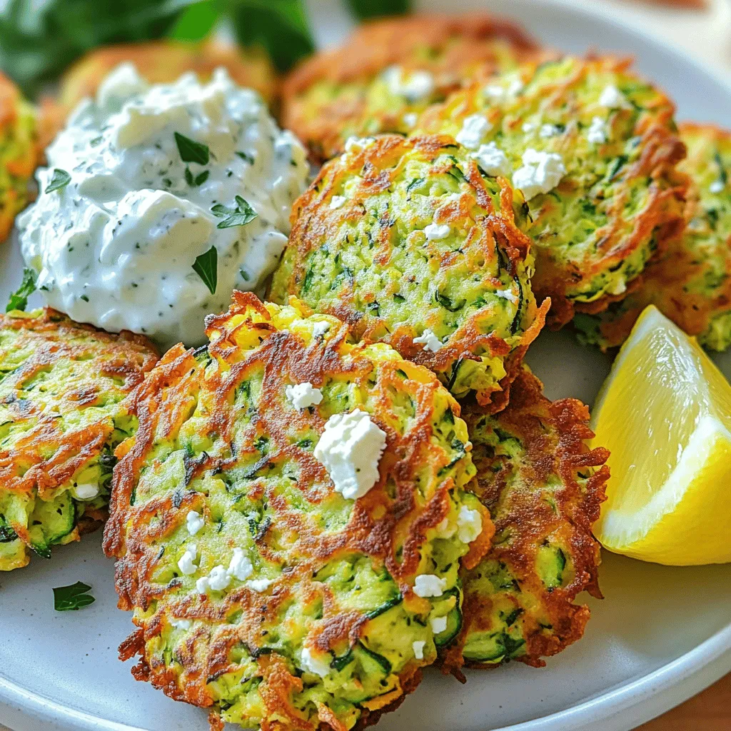 Zucchini Feta Fritters Crispy and Flavorful Delight