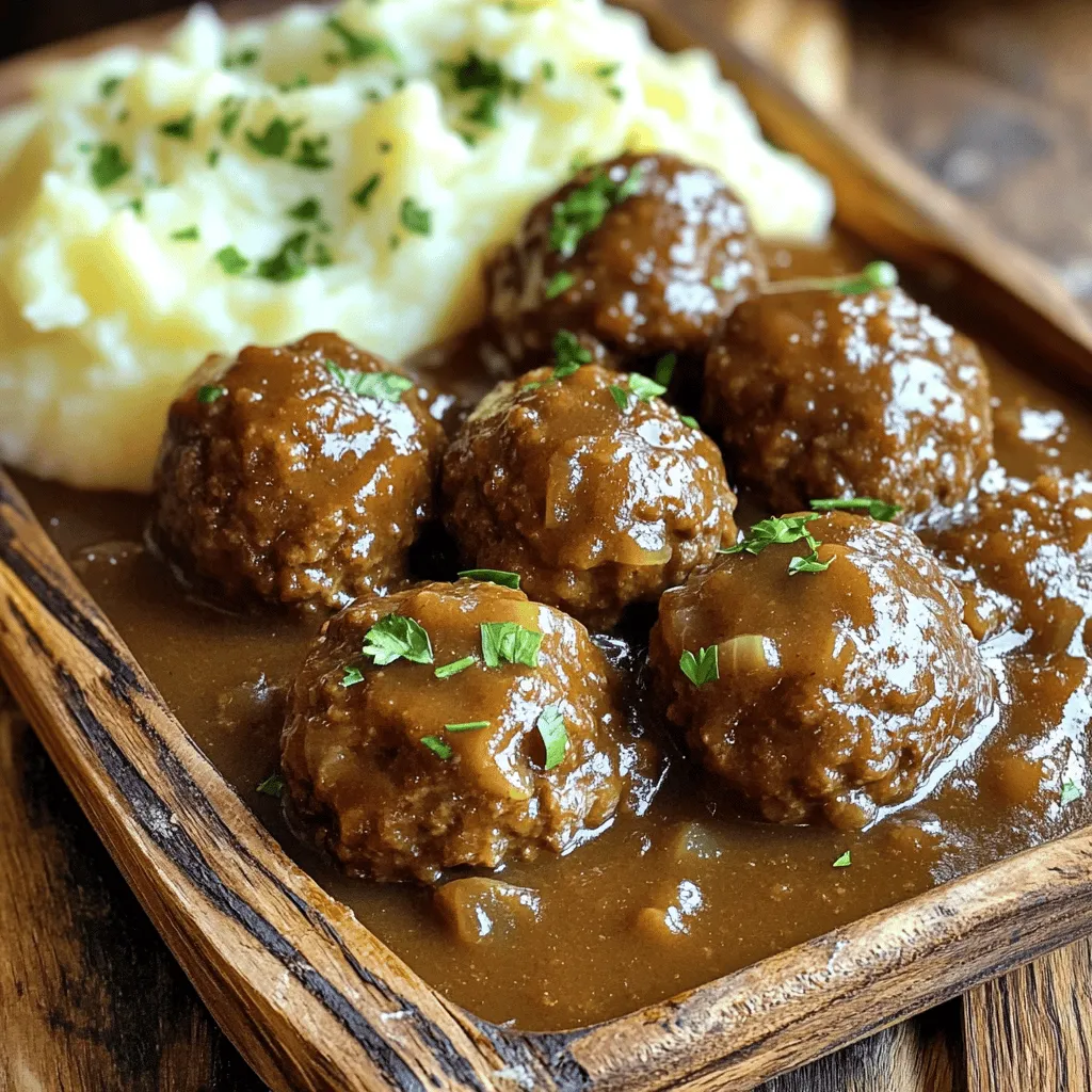 Slow Cooker Salisbury Steak Meatballs Flavorful Delight