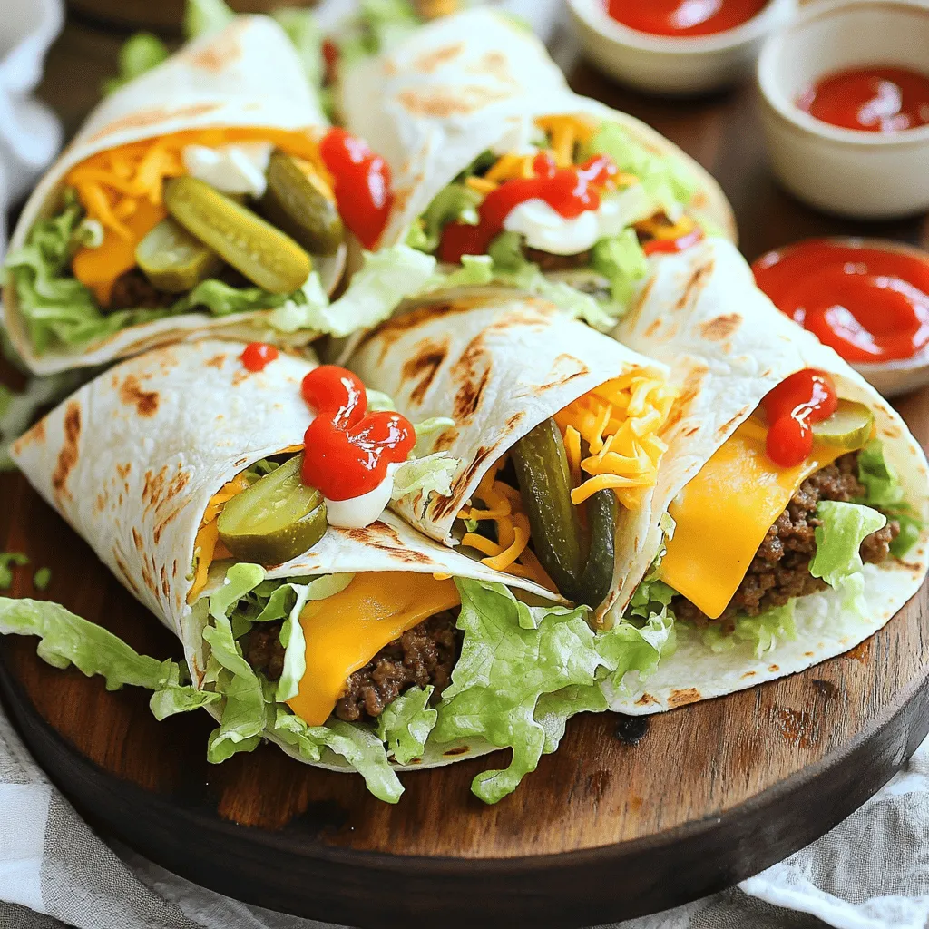 Grilled Cheeseburger Wraps Flavorful and Fun Meal