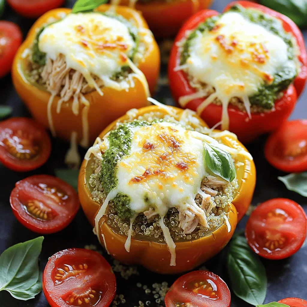 Pesto Chicken Stuffed Peppers Flavorful Dinner Idea