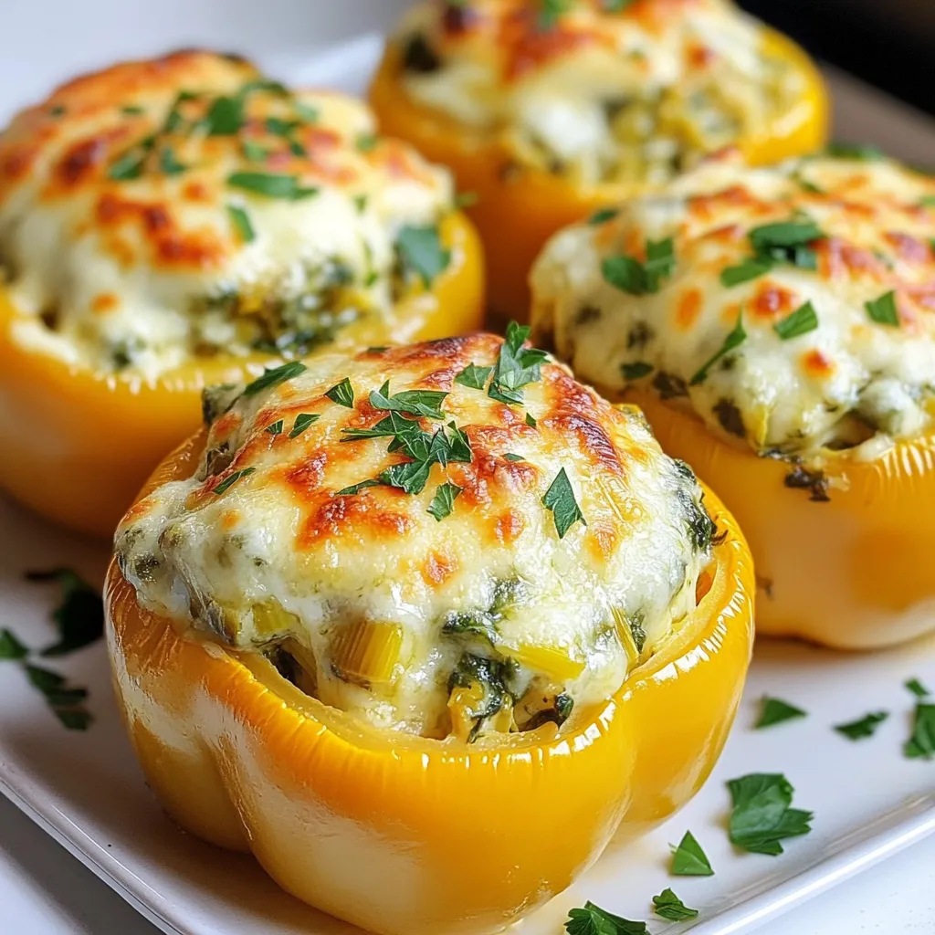 Spinach Artichoke Stuffed Peppers Flavorful Delight