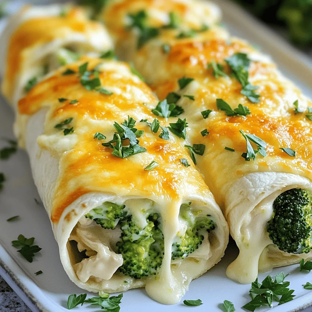 Chicken and Broccoli Alfredo Roll-Ups: A Comforting Delight