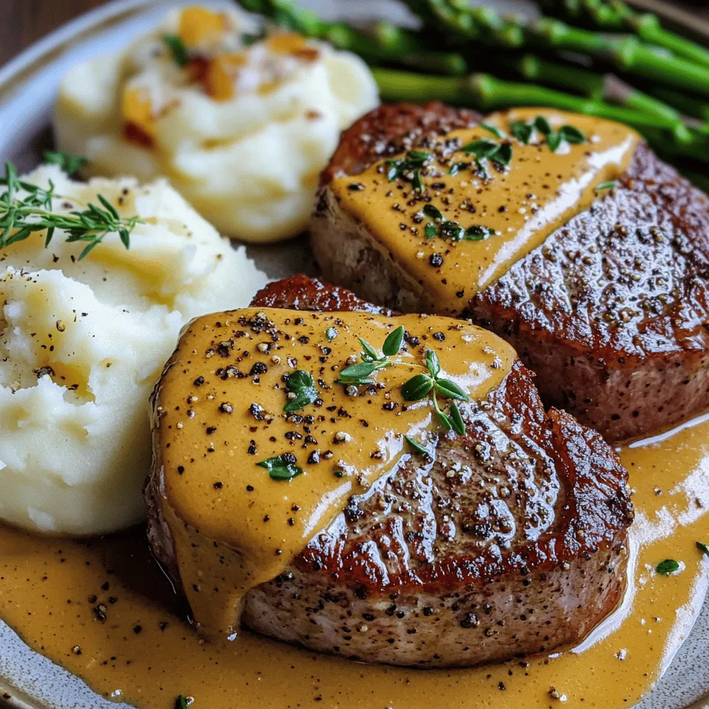 The key to a great seared filet mignon lies in a few important ingredients. First, choose high-quality filet mignon steaks. I recommend cuts that weigh between 6 to 8 ounces. Freshness matters here. Look for steaks that are bright red and well-marbled. This marbling gives the steak its rich flavor and tenderness.