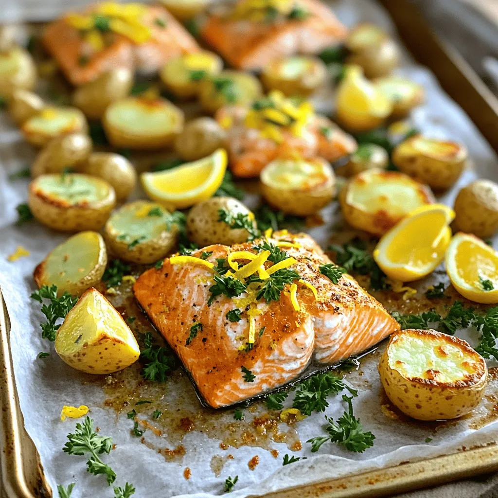 Zesty Sheet Pan Lemon Salmon &#038; Rustic Potatoes Recipe