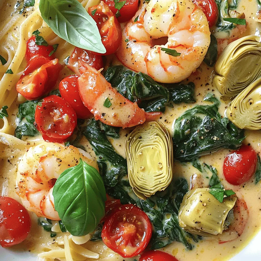 Tuscan Shrimp with Spinach Artichokes Rich Recipe