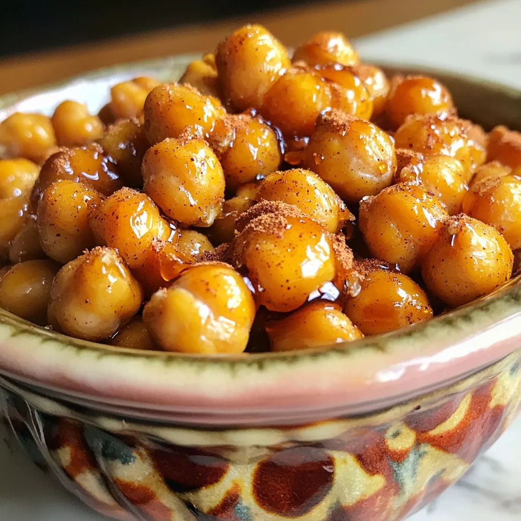 Maple Cinnamon Roasted Chickpeas Crunchy and Sweet Snack