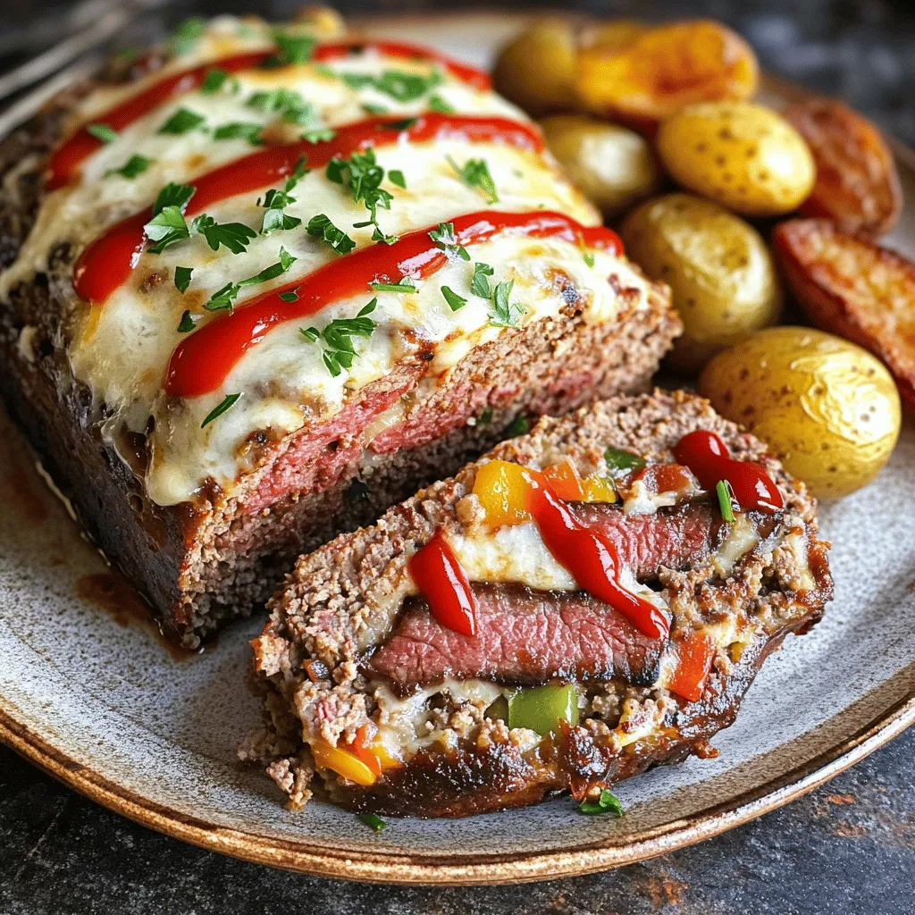 - 1 ½ pounds ground beef - 1 cup diced ribeye steak - 1 cup bell peppers (red and green), finely chopped - 1 small onion, finely chopped - 3 cloves garlic, minced - ½ cup shredded provolone cheese - ½ cup shredded mozzarella cheese