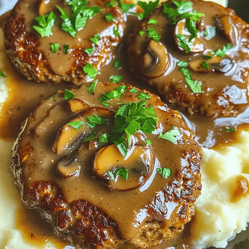 Salisbury Steak Recipe Delicious with Mushroom Gravy