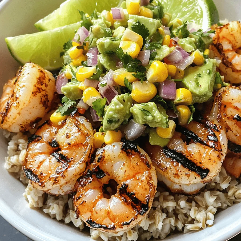 Grilled Shrimp Bowl with Avocado Corn Salsa Delight