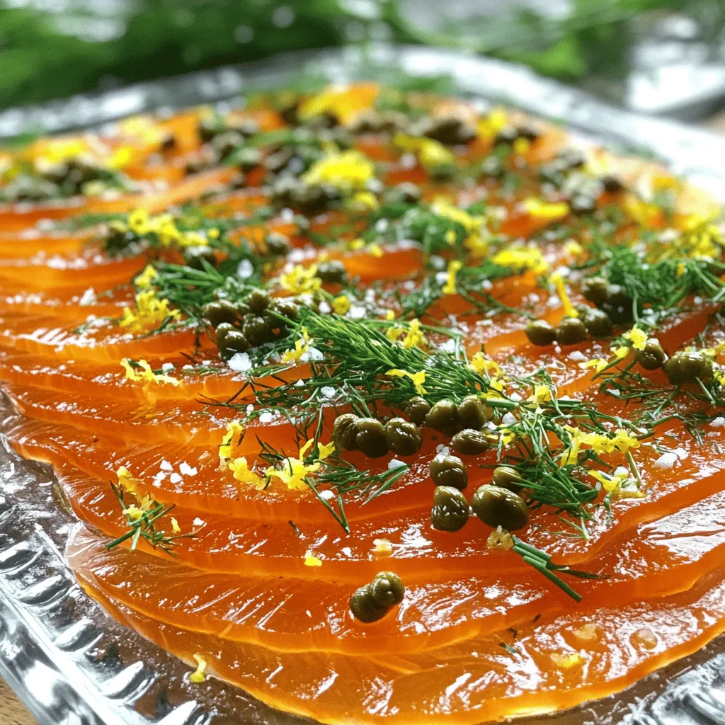 The key to a great smoked salmon carpaccio lies in its ingredients. You need fresh and high-quality items for the best taste.