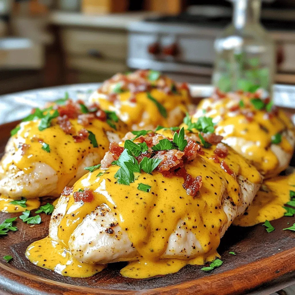 Cheesy Bacon Chicken with Mustard Sauce: A Flavorful Delight