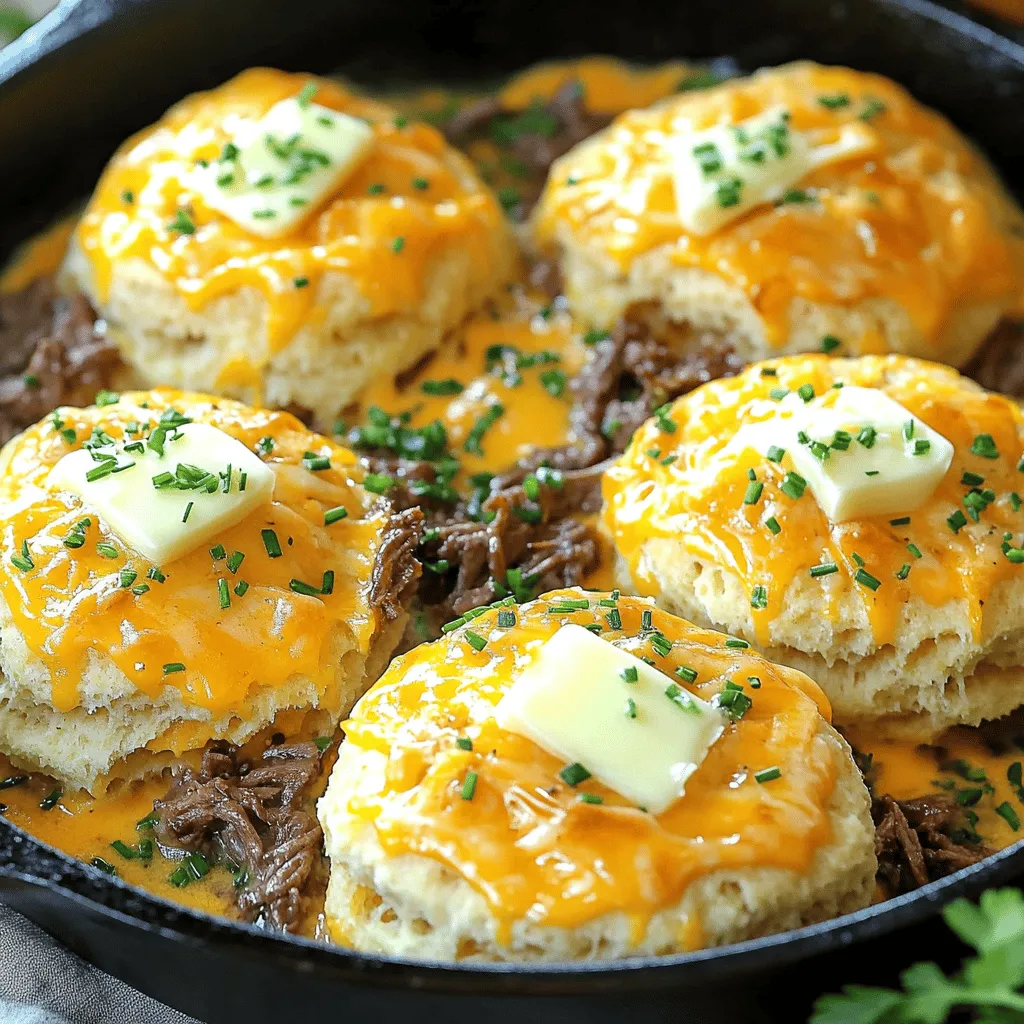 Savory Beef and Cheese Butter Swim Biscuits Recipe