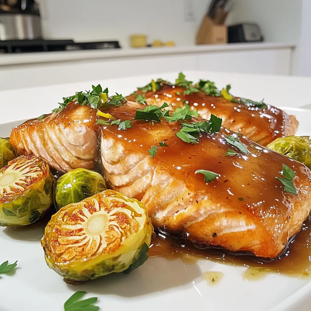 Maple Glazed Salmon &#038; Brussels Sheet-Pan Delight